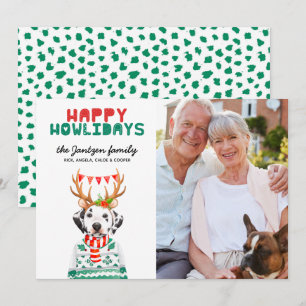 Happy Howlidays Hund Dalmatiner Weihnachtsfotokart Einladung