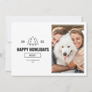 Happy Howlidays Hund Family Foto 2022 Feiertagskarte