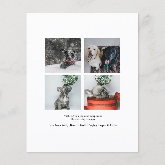 Happy Howlidays Hund Weihnachten 5 Foto-Karte (Rückseite)