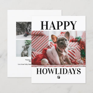 Happy Howlidays Hund Weihnachten 5 Foto-Karte