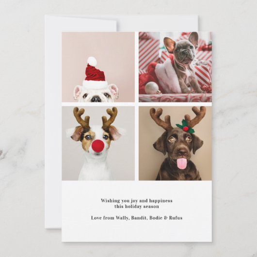 Happy Howlidays Hund Weihnachten 5 Foto-Karte Einladung (Rückseite)