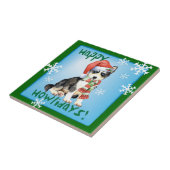 Happy Howlidays Husky Fliese (Seite)