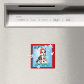 Happy Howlidays Husky Magnet (In Situ (Geschirrspüler))