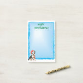 Happy Howlidays Husky Post-it Klebezettel (Auf Schreibtisch)