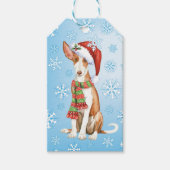Happy Howlidays Ibizan Hound Geschenkanhänger (Vorderseite)