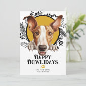 Happy Howlidays Ibizan Hound Hund Weihnachten (Stehend Vorderseite)