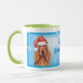 Happy Howlidays Irish Setter Tasse (Links)