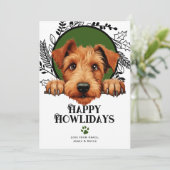Happy Howlidays Irish Terrier Dog Weihnachten (Stehend Vorderseite)