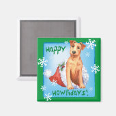 Happy Howlidays Irish Terrier Magnet (Vorderseite/Rückseite)