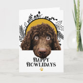 Happy Howlidays Irish Water Spaniel Weihnachten (Vorderseite)