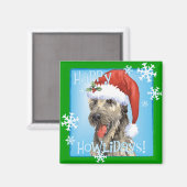 Happy Howlidays Irish Wolfhound Magnet (Vorderseite/Rückseite)