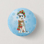 Happy Howlidays Italian Greyhound Button (Vorderseite)