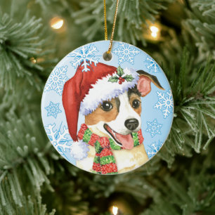 Happy Howlidays Jack Russell Terrier Keramik Ornament