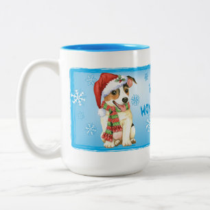 Happy Howlidays Jack Russell Terrier Zweifarbige Tasse