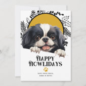 Happy Howlidays Japanischer Chin Dog Weihnachten (Vorderseite)
