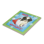 Happy Howlidays Japanisches Kinin Fliese (Seite)