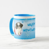 Happy Howlidays Japanisches Kinin Tasse (Vorderseite Links)