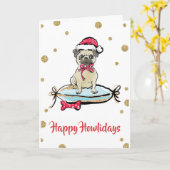 Happy Howlidays Karte (Gelbe Blume)