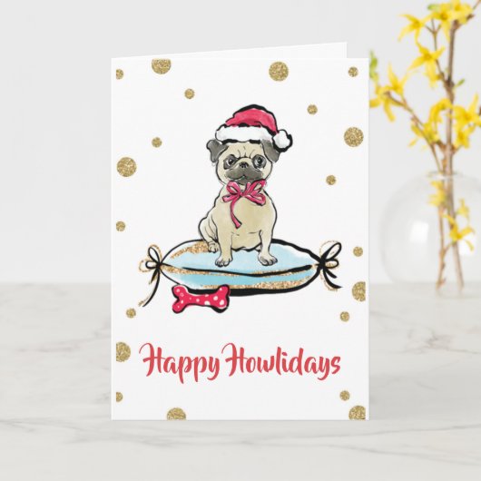 Happy Howlidays Karte (Gelbe Blume)