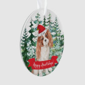 Happy Howlidays Kavalier King Charle Hund Weihnach Ornament (Vorderseite)