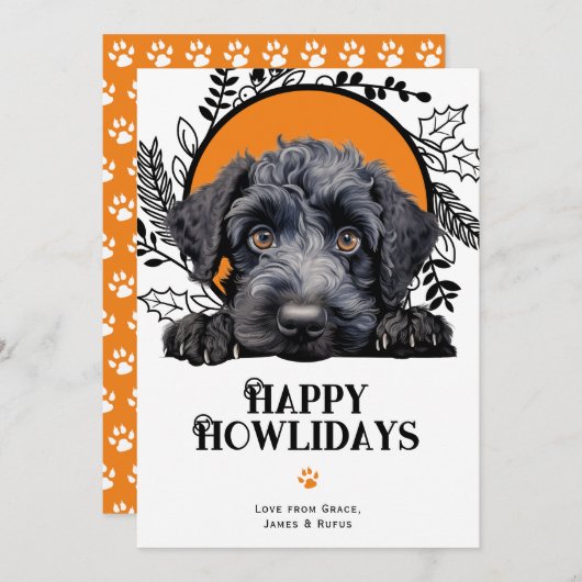 Happy Howlidays Kerry Blue Terrier Weihnachten (Vorne/Hinten)
