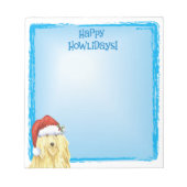 Happy Howlidays Komondor Notizblock (Vorderseite)