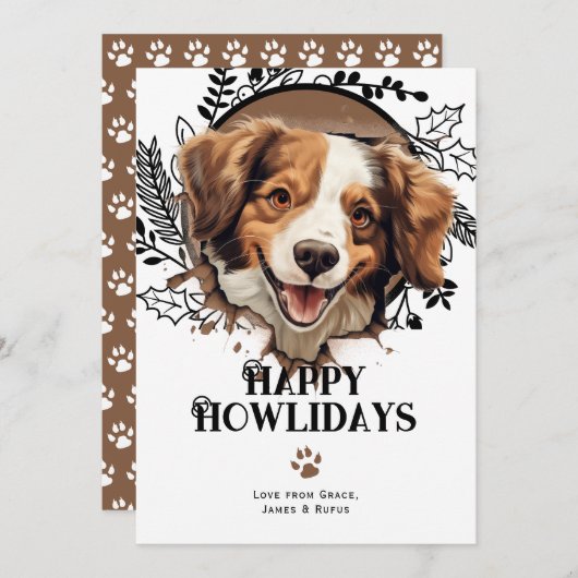 Happy Howlidays Kooikerhondje Dog Weihnachten (Vorne/Hinten)