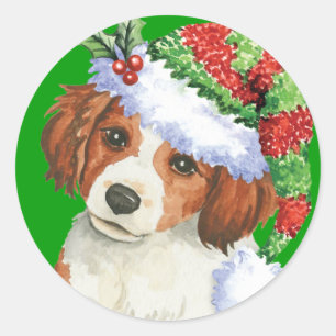 Happy Howlidays Kooikerhondje Runder Aufkleber