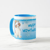 Happy Howlidays Kooikerhondje Tasse (Vorderseite Links)