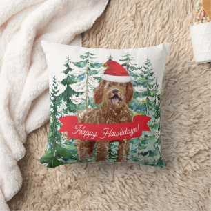 Happy Howlidays Labradoodle Dog Kissen