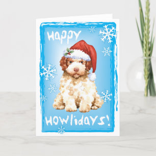 Happy Howlidays Lagotto Romagnolo Ferienkarte Feiertagskarte