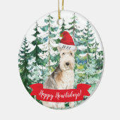 Happy Howlidays Lakeland Terrier Christmas Ornamen Keramik Ornament (Links)
