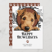 Happy Howlidays Lakeland Terrier Dog Weihnachten (Vorne/Hinten)