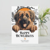 Happy Howlidays Leonberger Dog Weihnachten (Stehend Vorderseite)