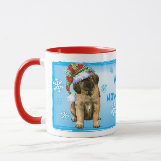 Happy Howlidays Leonberger Tasse (Links)