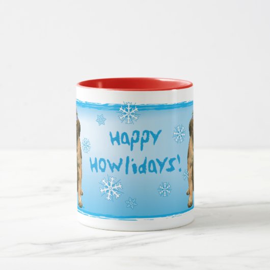 Happy Howlidays Leonberger Tasse (Zentrum)