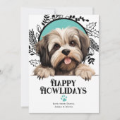 Happy Howlidays Lhasa Apso Dog Weihnachten (Vorderseite)