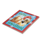 Happy Howlidays Lhasa Apso Fliese (Seite)