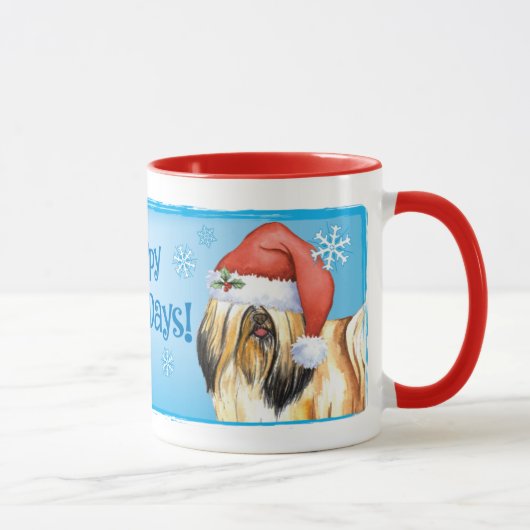 Happy Howlidays Lhasa Apso Tasse (Rechts)