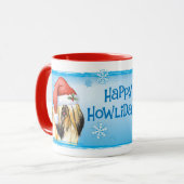 Happy Howlidays Lhasa Apso Tasse (Vorderseite Links)