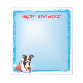 Happy Howlidays Long Coat Chihuahua Notizblock (Vorderseite)