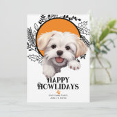 Happy Howlidays Maltese Dog Weihnachten (Stehend Vorderseite)