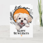 Happy Howlidays Maltese Dog Weihnachten (Vorderseite)