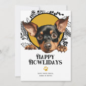 Happy Howlidays Manchester Terrier Dog Weihnachten (Vorderseite)