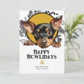 Happy Howlidays Manchester Terrier Dog Weihnachten (Stehend Vorderseite)