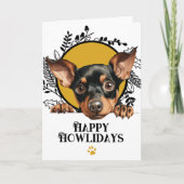Happy Howlidays Manchester Terrier Dog Weihnachten (Vorderseite)