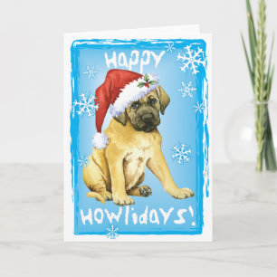 Happy Howlidays Mastiff Feiertagskarte
