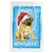 Happy Howlidays Mastiff Mittlere Geschenktüte (Rückseite)