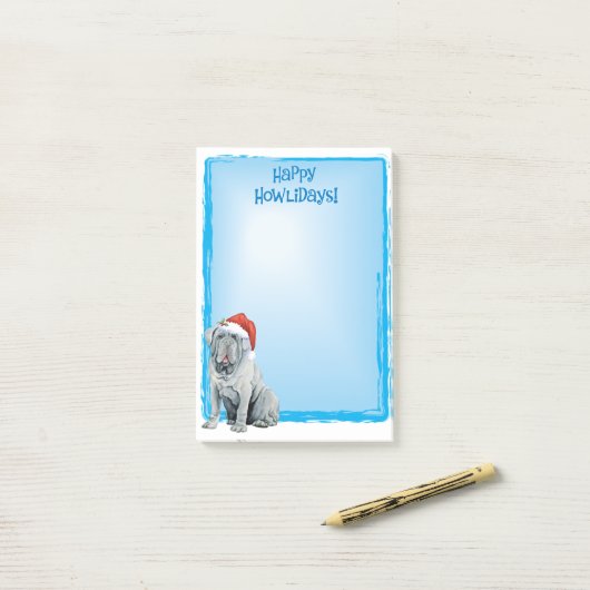 Happy Howlidays Mastino Post-it Notes Klebezettel (Auf Schreibtisch)