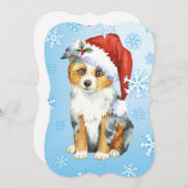 Happy Howlidays Mini American Shepherd Feiertagskarte (Vorne/Hinten)
